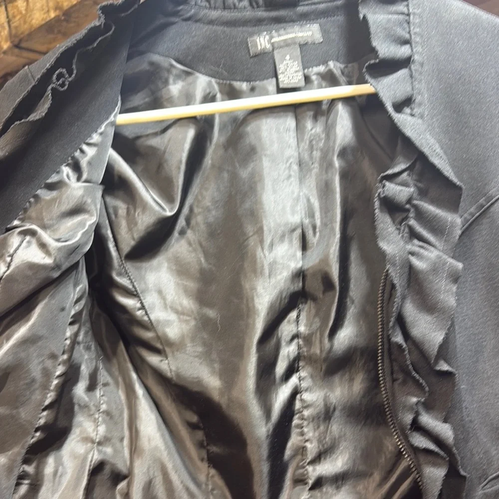 INC Black Ruffled Jacket - Picture 4 of 4
